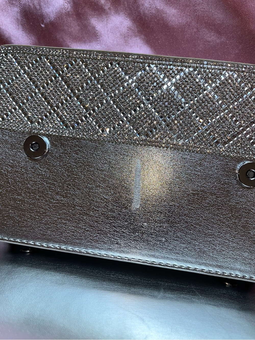 Crystal-Embellished Black Evening Top-Handle Bag - Picture 4 of 4